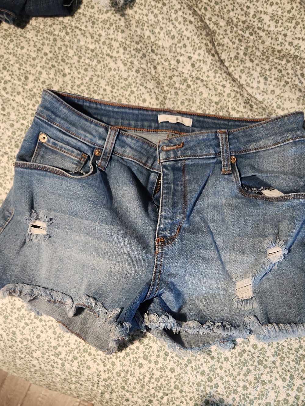 STS Blue Light Denim Distressed Jean Shorts